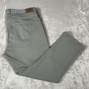 Peter Millar Signature Sateen Five-Pocket Pant Mens 40 Gray Preppy Golf Stretch
